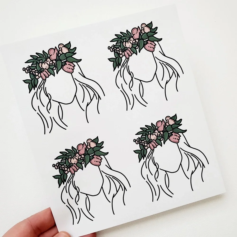 LB067 STICKERS Custom Poshmark Stickers Bohemian Girl Shipping Supplies - Picture 5 of 7